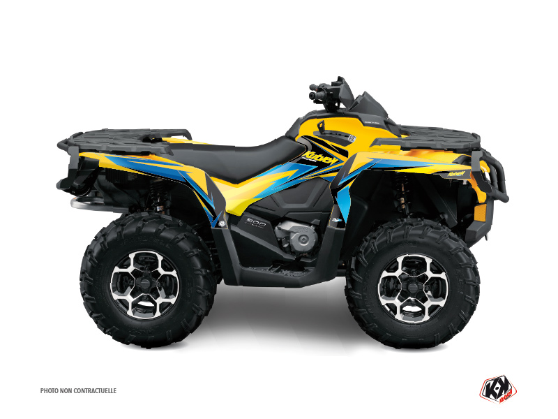 Can Am Outlander 400 XTP ATV Stage Graphic Kit Yellow Blue