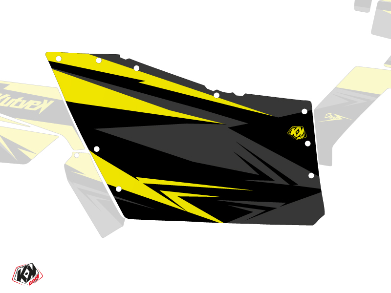 Kit Graphique Portes Origine Polaris Stage SSV Polaris RZR 570/800/900 2008-2014 Noir Jaune