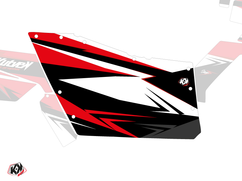 Kit Graphique Portes Origine Polaris Stage SSV Polaris RZR 570/800/900 2008-2014 Noir Rouge