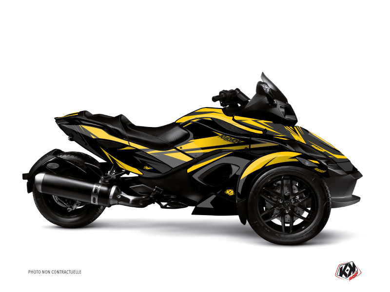 Can Am Spyder RT Roadster Stage Graphic Kit Yellow