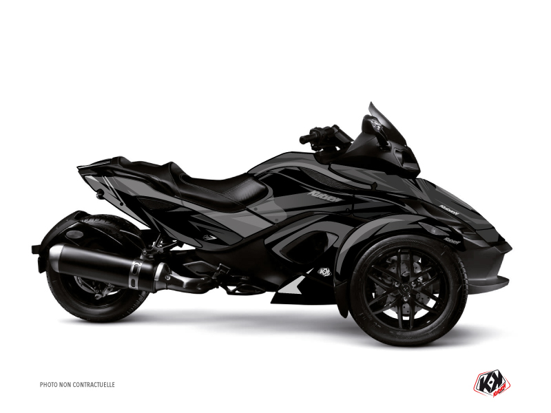 Can Am Spyder RT Roadster Stage Graphic Kit Black Grey