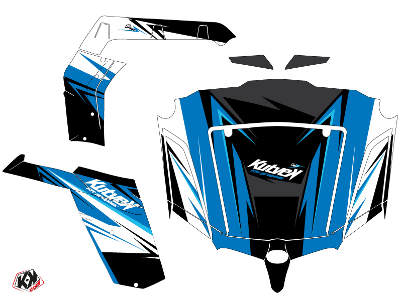 CF Moto Z Force 800 UTV Stage Graphic Kit Blue