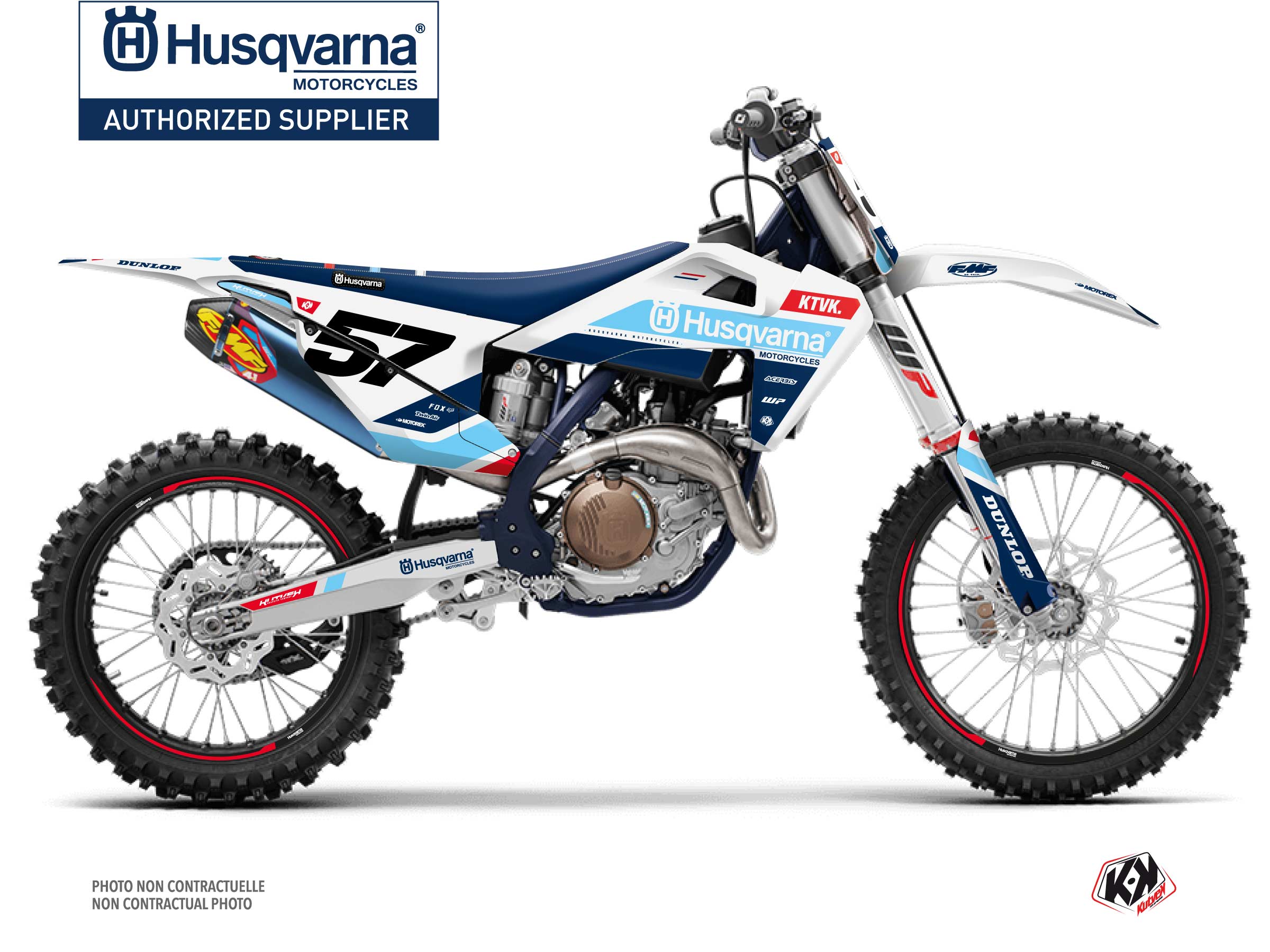 Kit Déco Moto Cross Start Husqvarna FC 350 Bleu
