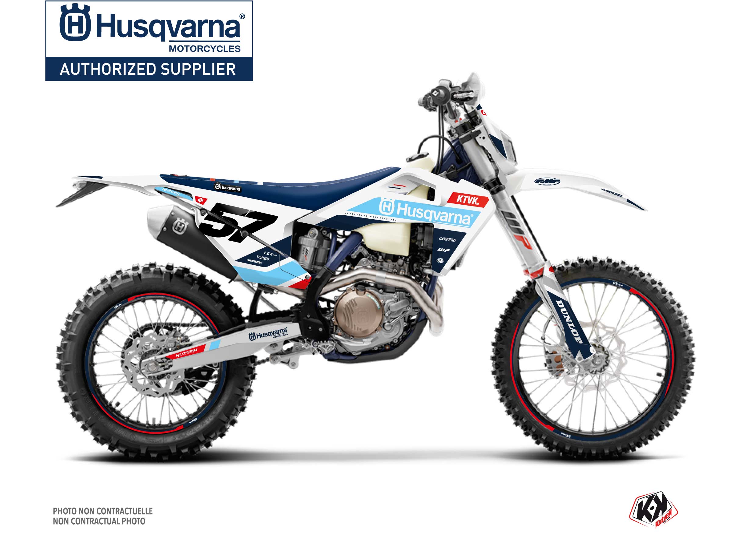 Kit Déco Moto Cross START Husqvarna 250 FE Bleu