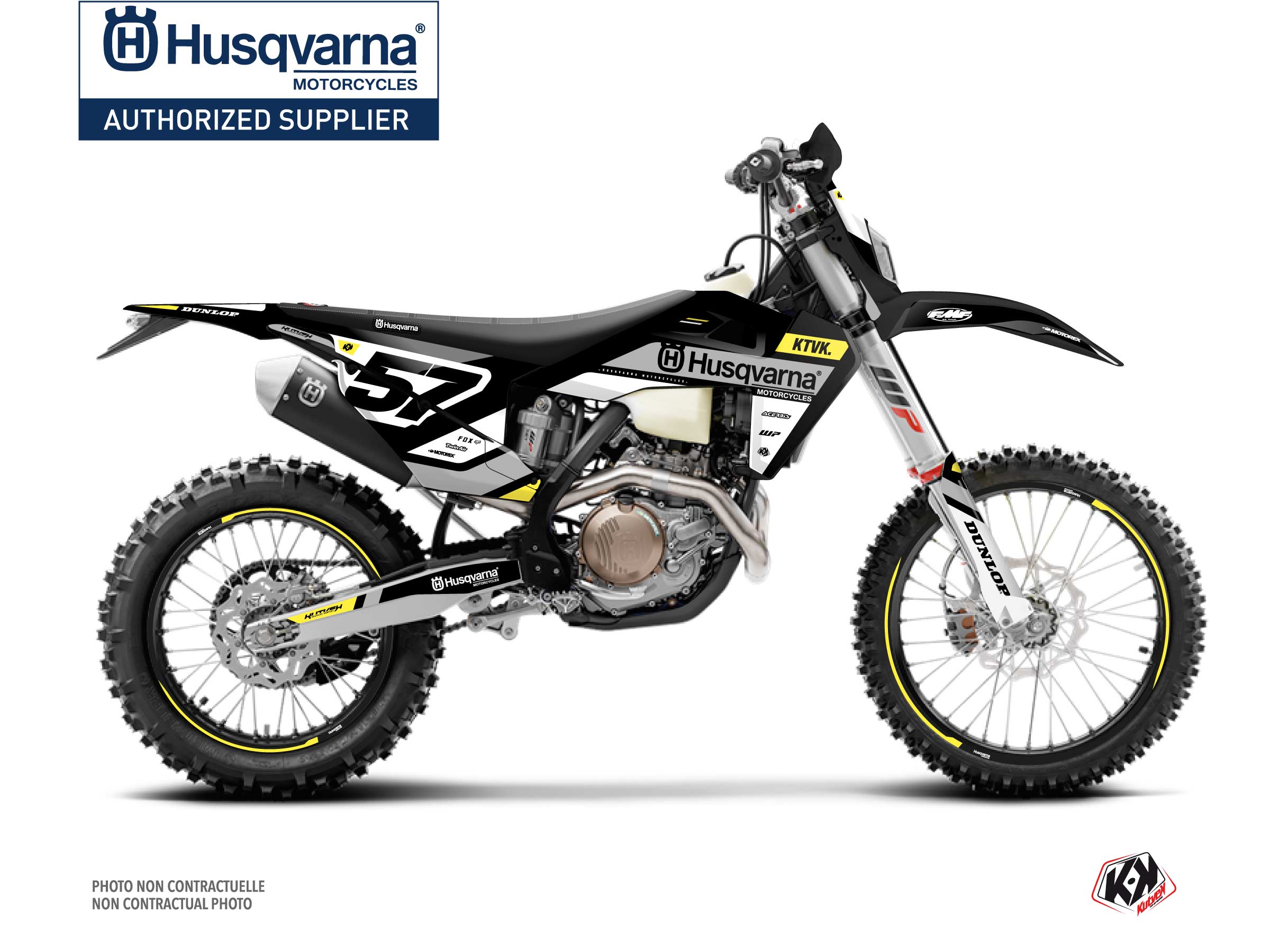 Kit Déco Moto Cross START Husqvarna 350 FE Jaune