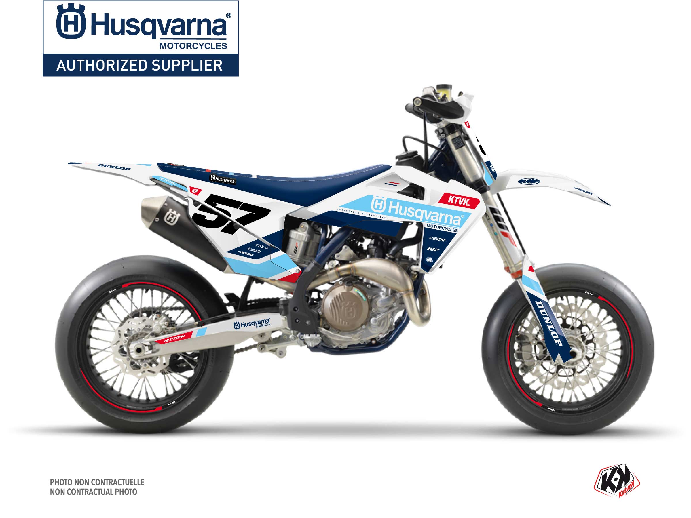 Kit Déco Moto Cross START Husqvarna 450 FS Bleu