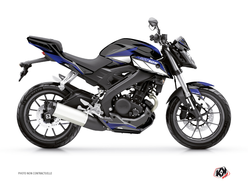 Kit Déco Moto Steel Yamaha MT 125 Noir Bleu