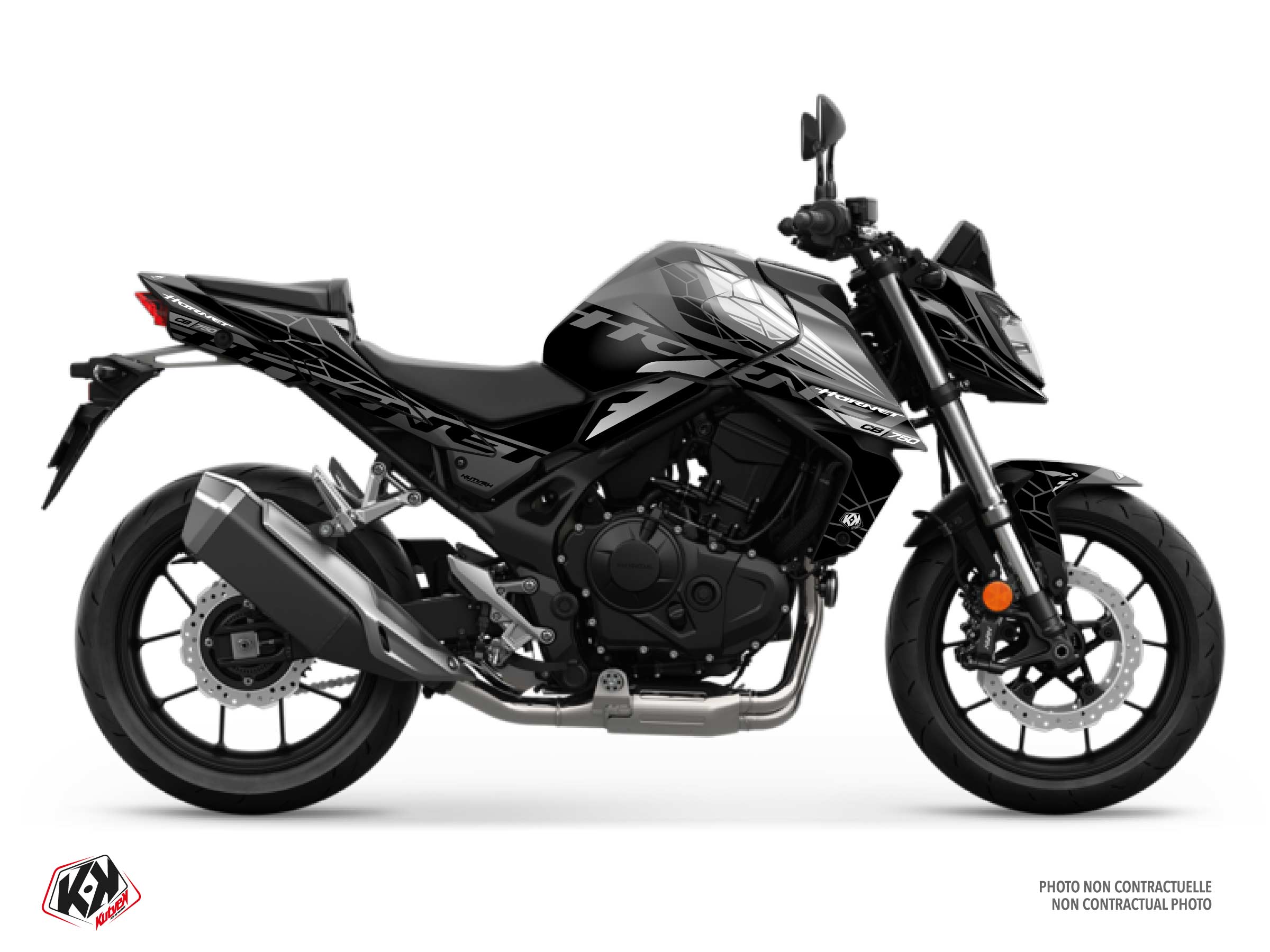 honda street bike sting  graphic kit grey