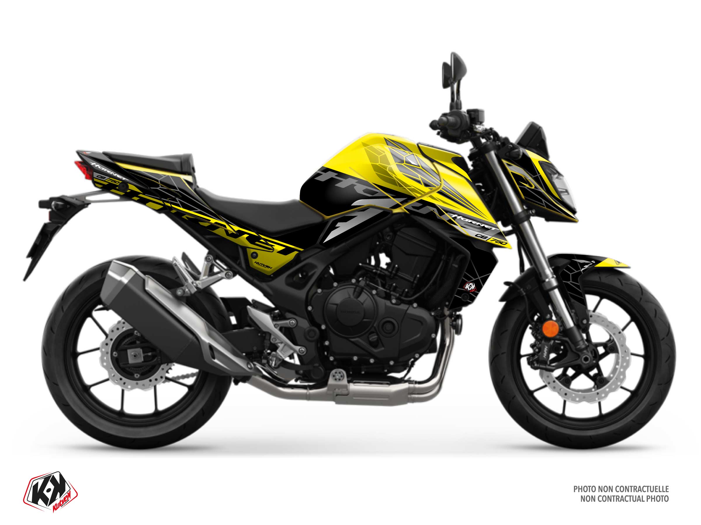 honda street bike sting  graphic kit yellow