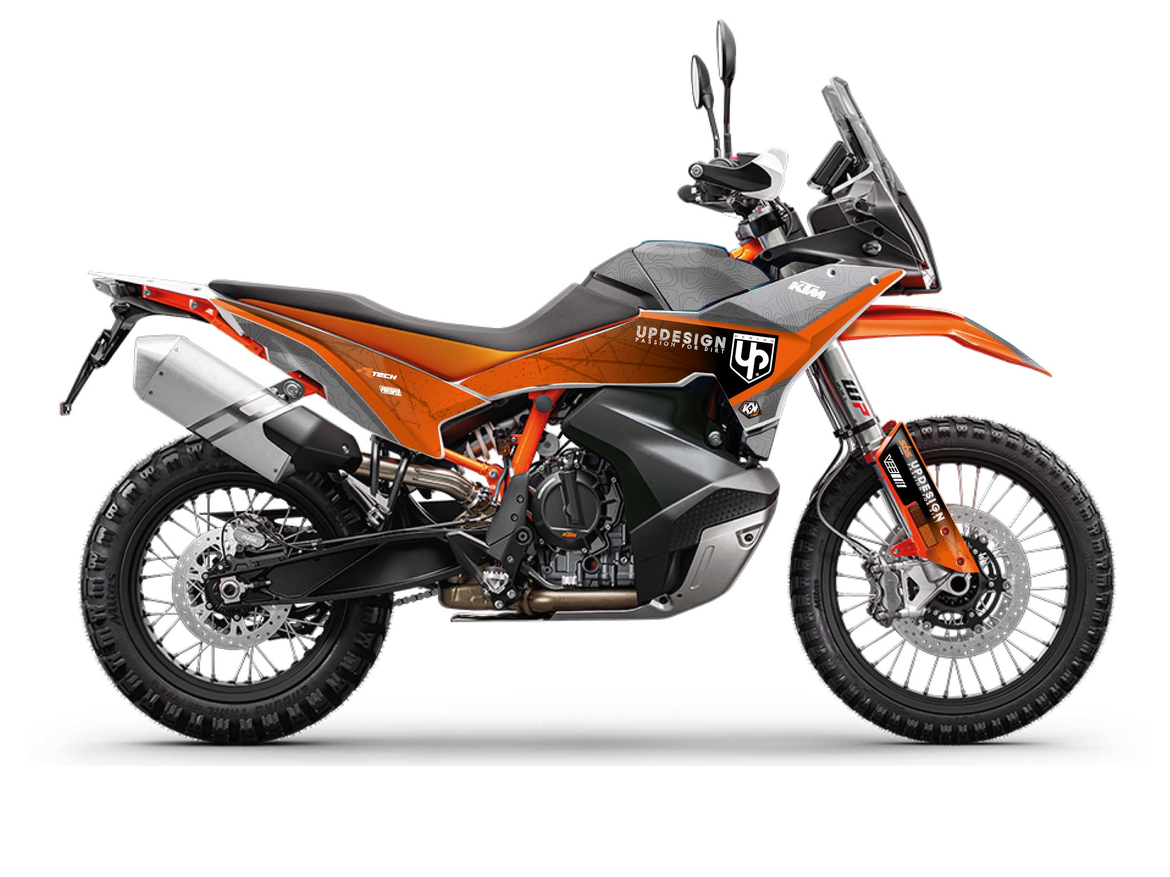 kit déco moto ktm adventure 890 r stone orange