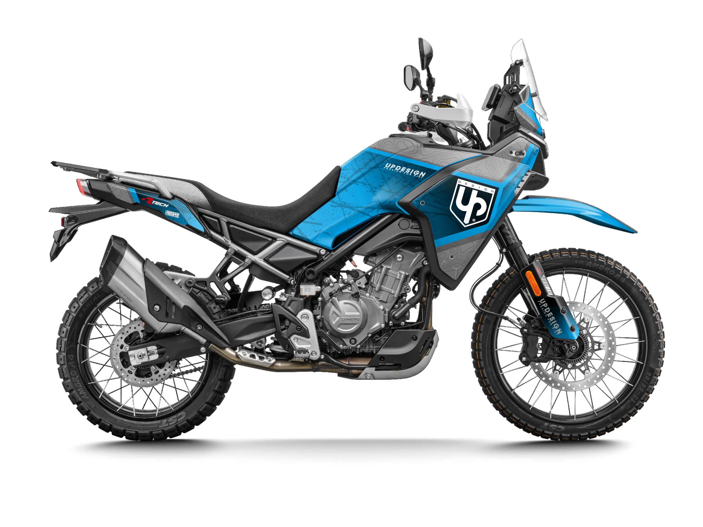 kit déco moto cf moto mt 450 stone cyan