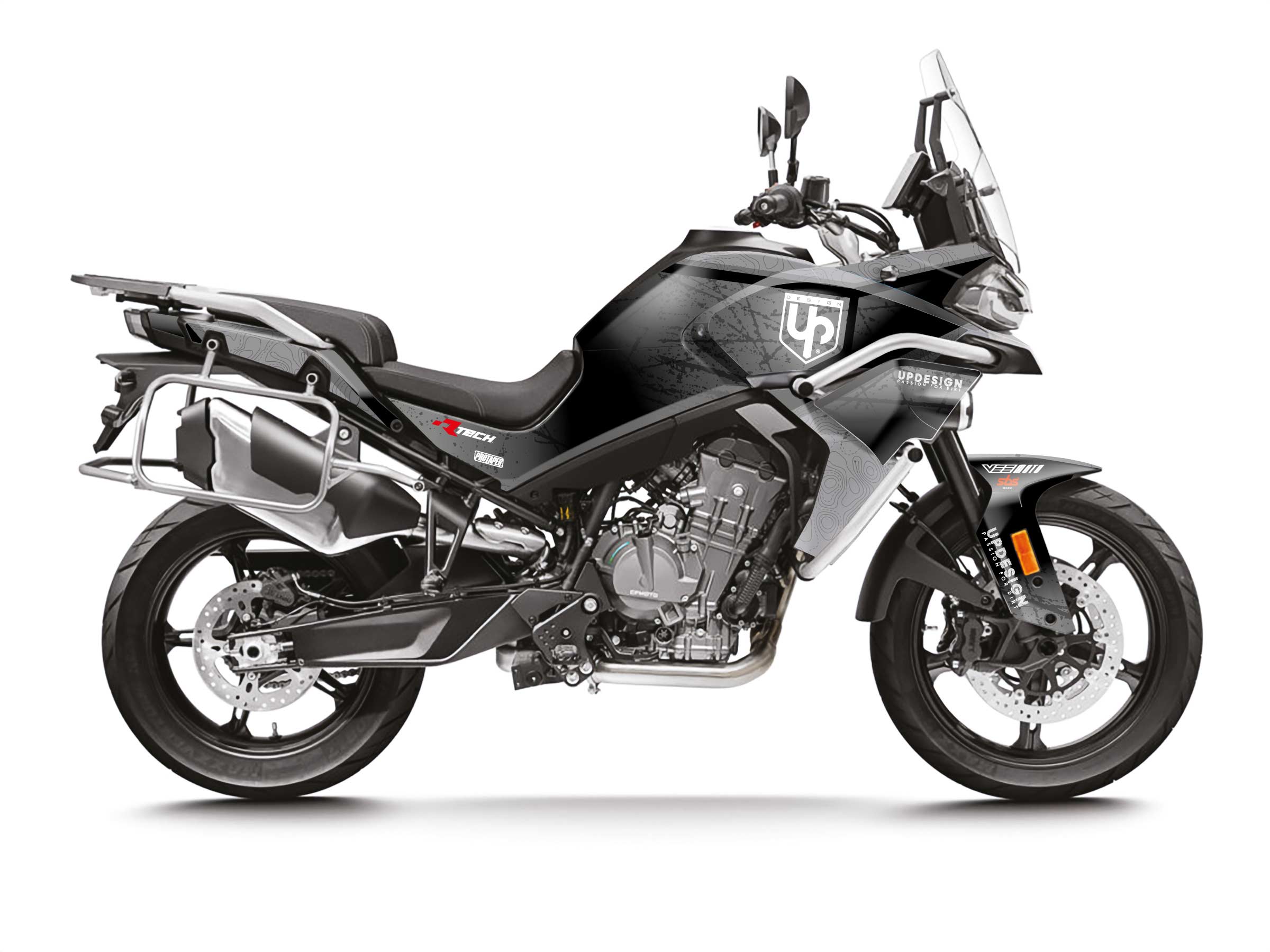 kit déco moto cf moto mt 800 stone noir