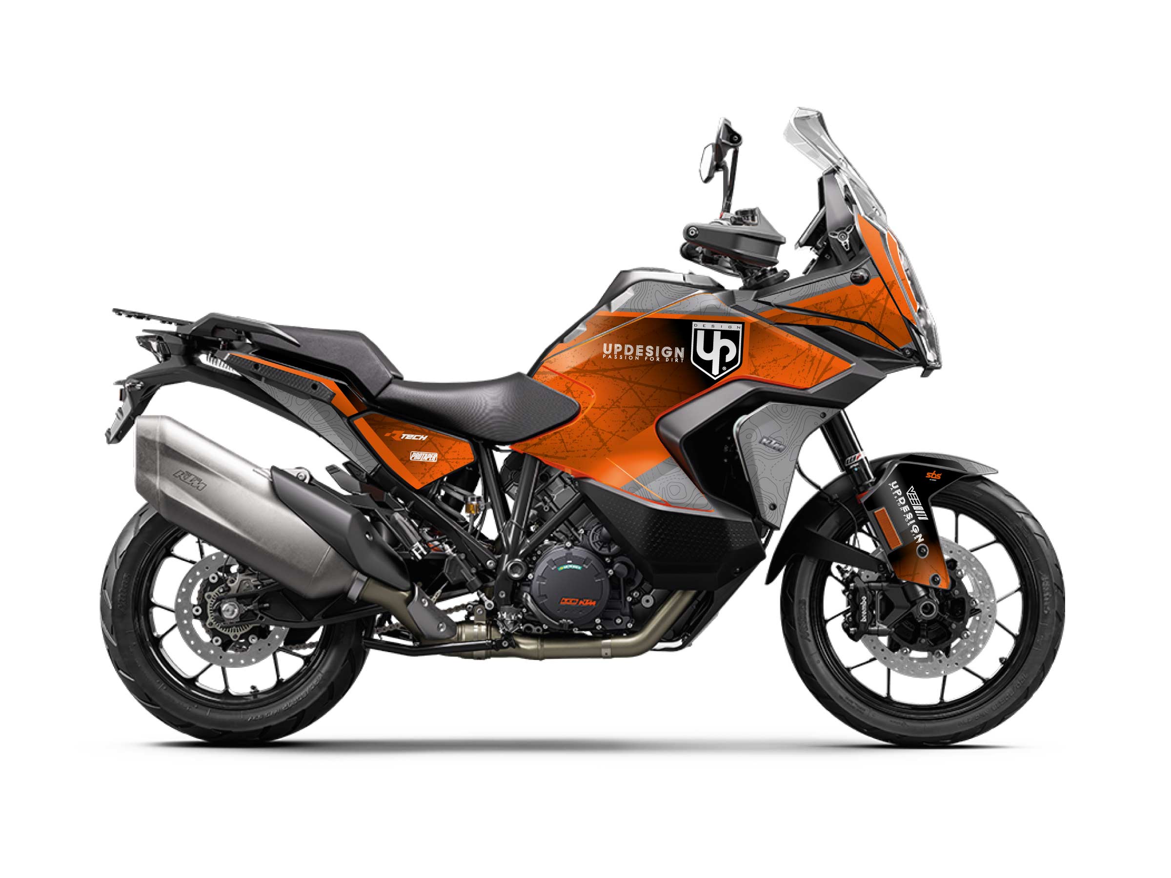 kit déco moto ktm super adventure 1290 s stone orange