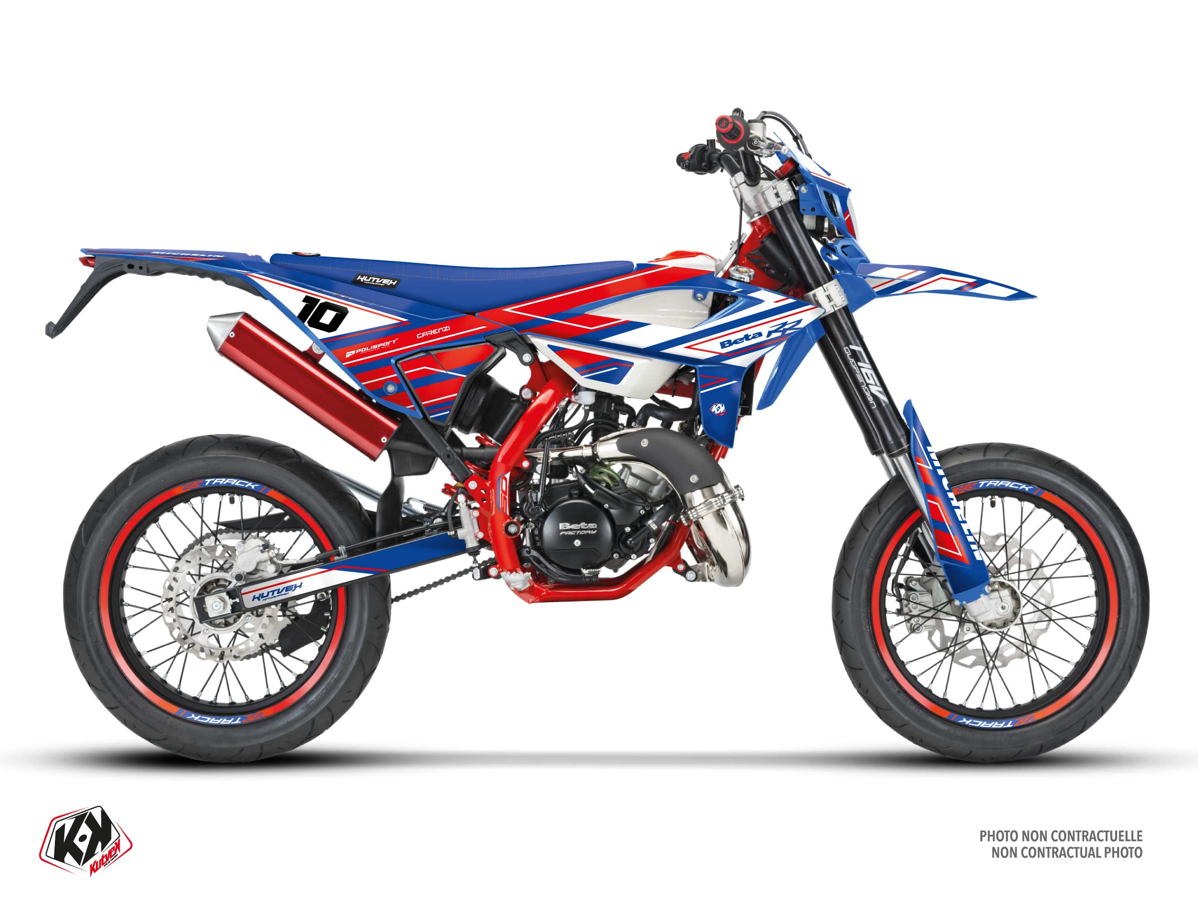 beta 50cc strato  graphic kit blue-red
