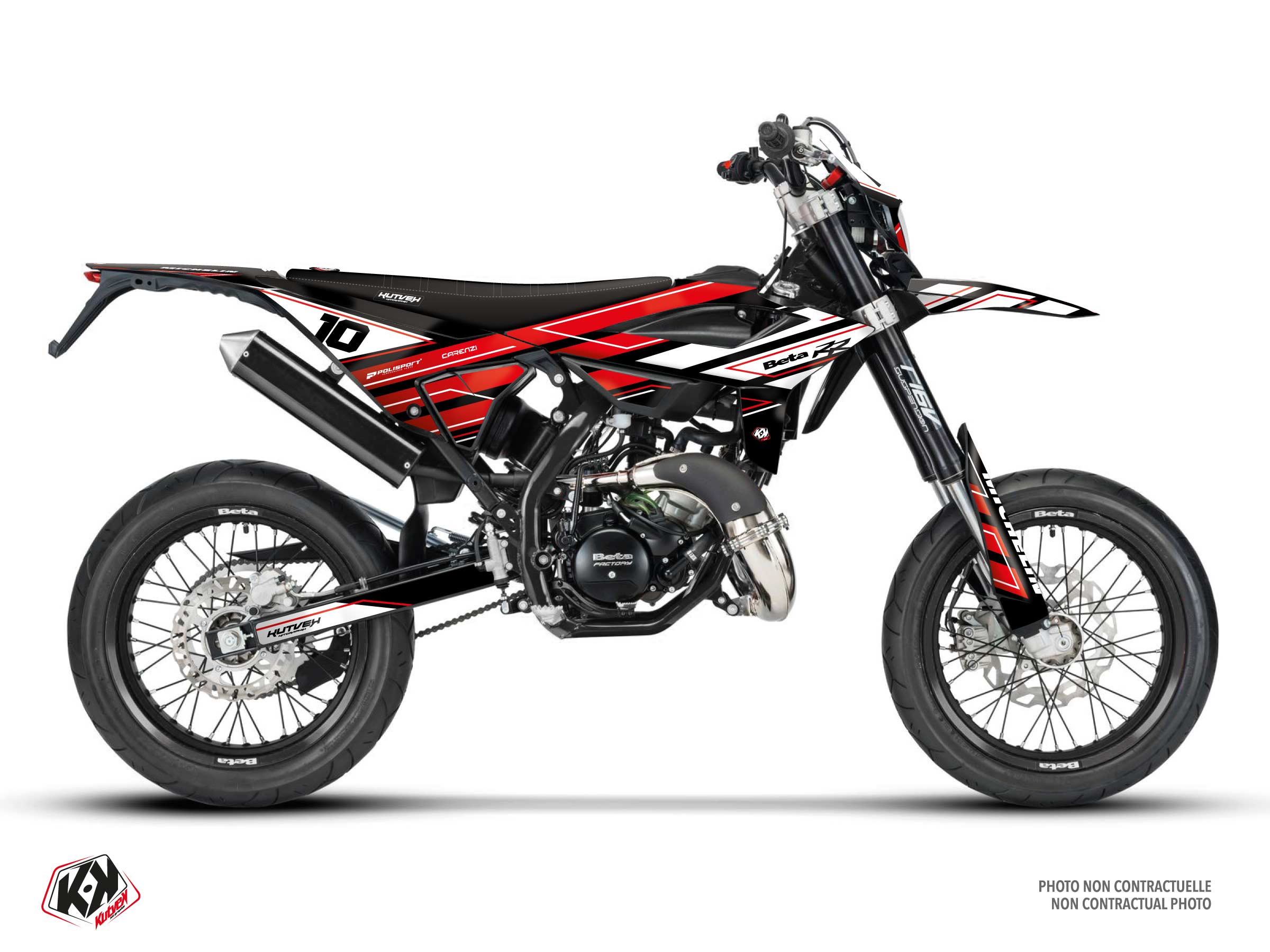 beta 50cc strato  graphic kit black-red