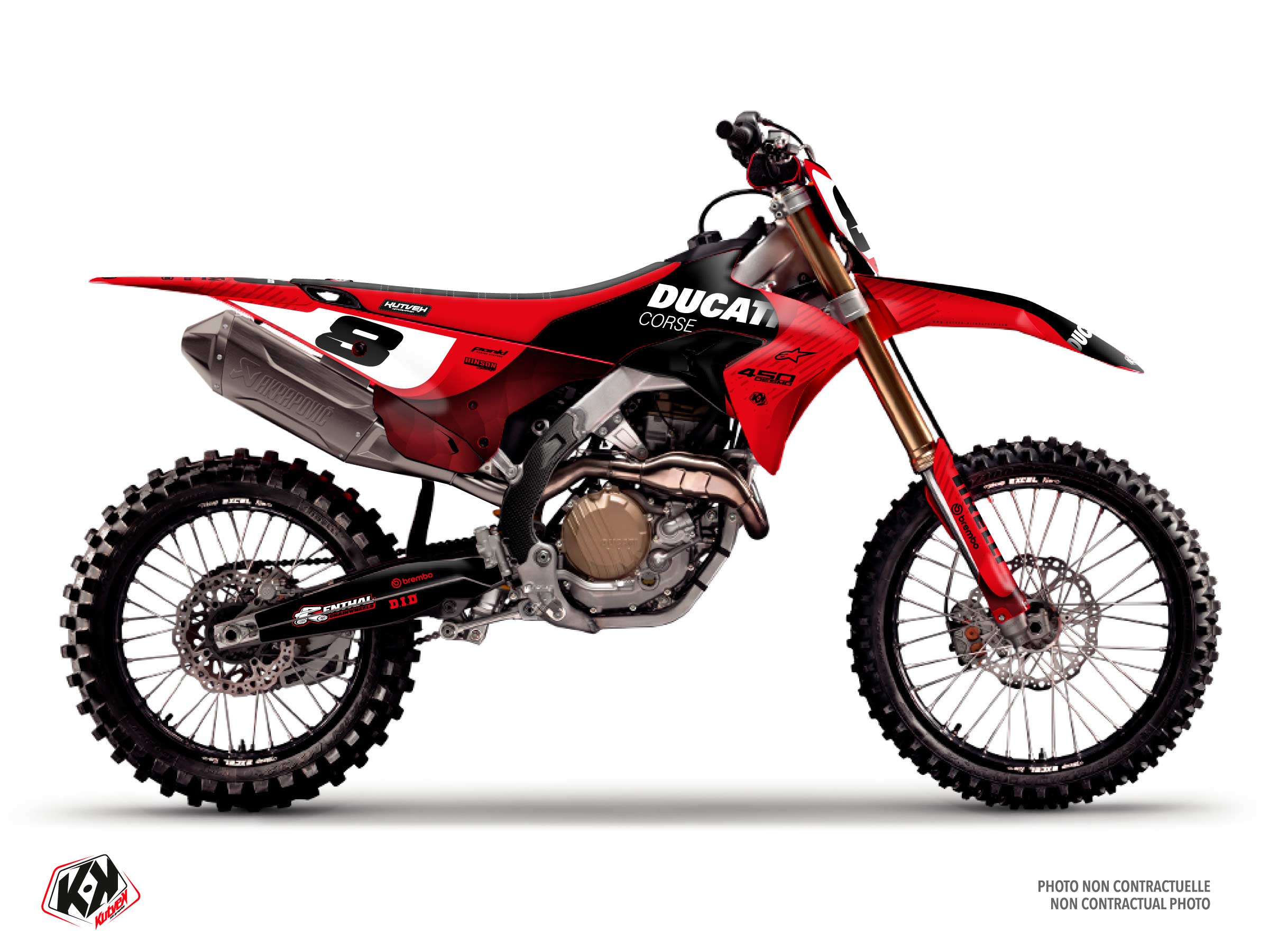 kit déco motocross ducati stream bordeaux 