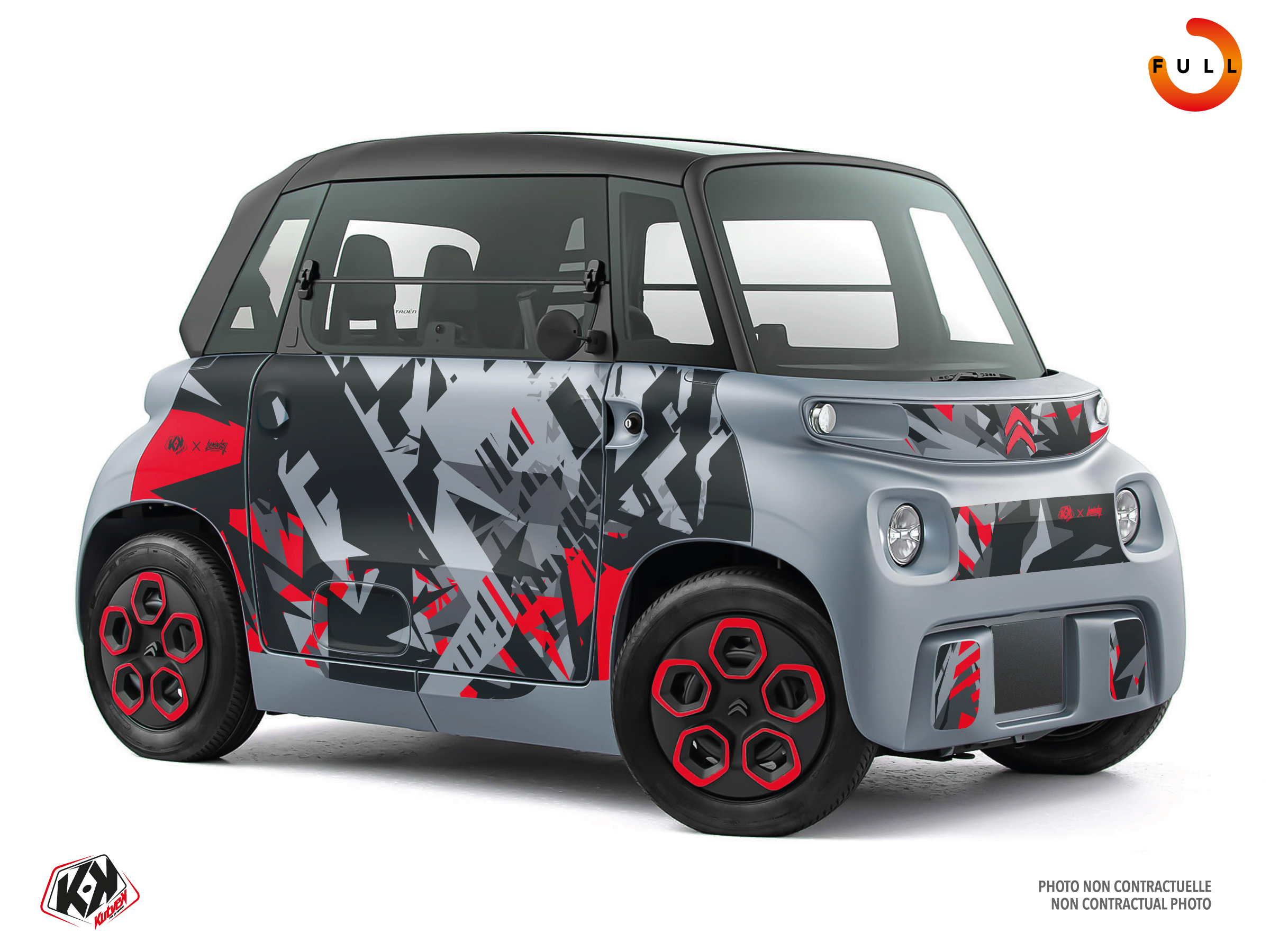 citroën golf cart street  graphic kit blue