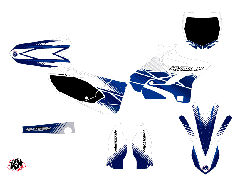Kit Déco Moto Cross Stripe Yamaha 125 YZ Bleu Nuit