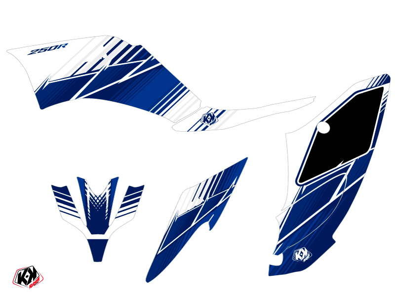Yamaha 250 Raptor ATV Stripe Graphic Kit Night Blue
