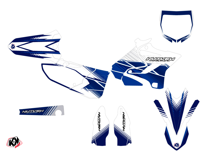 Yamaha 250 YZ Dirt Bike Stripe Graphic Kit Night Blue