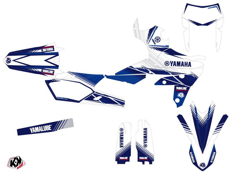 Kit Déco Moto Cross Stripe Yamaha 450 WRF Bleu Nuit