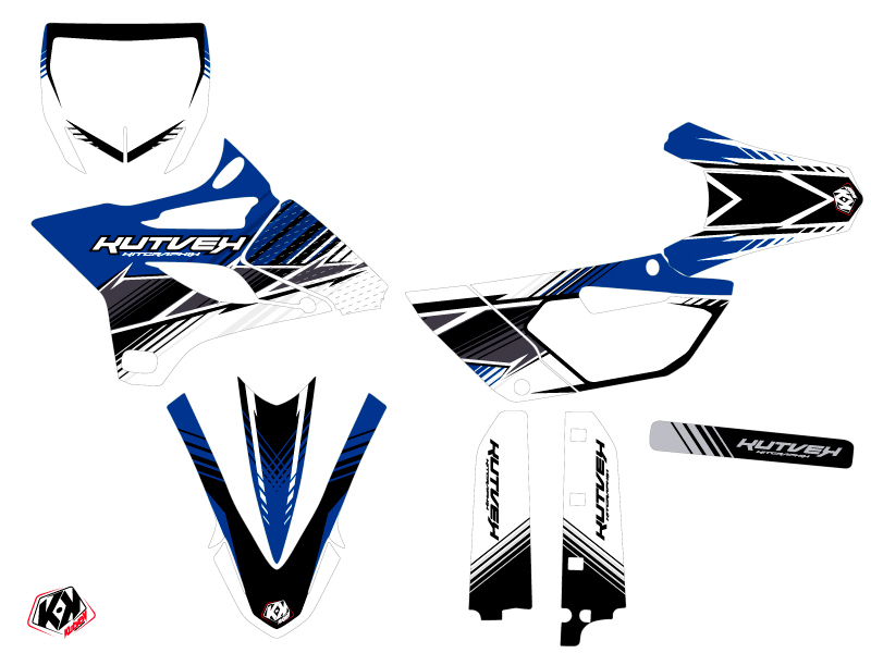 Kit Déco Moto Cross Stripe Yamaha 85 YZ Bleu
