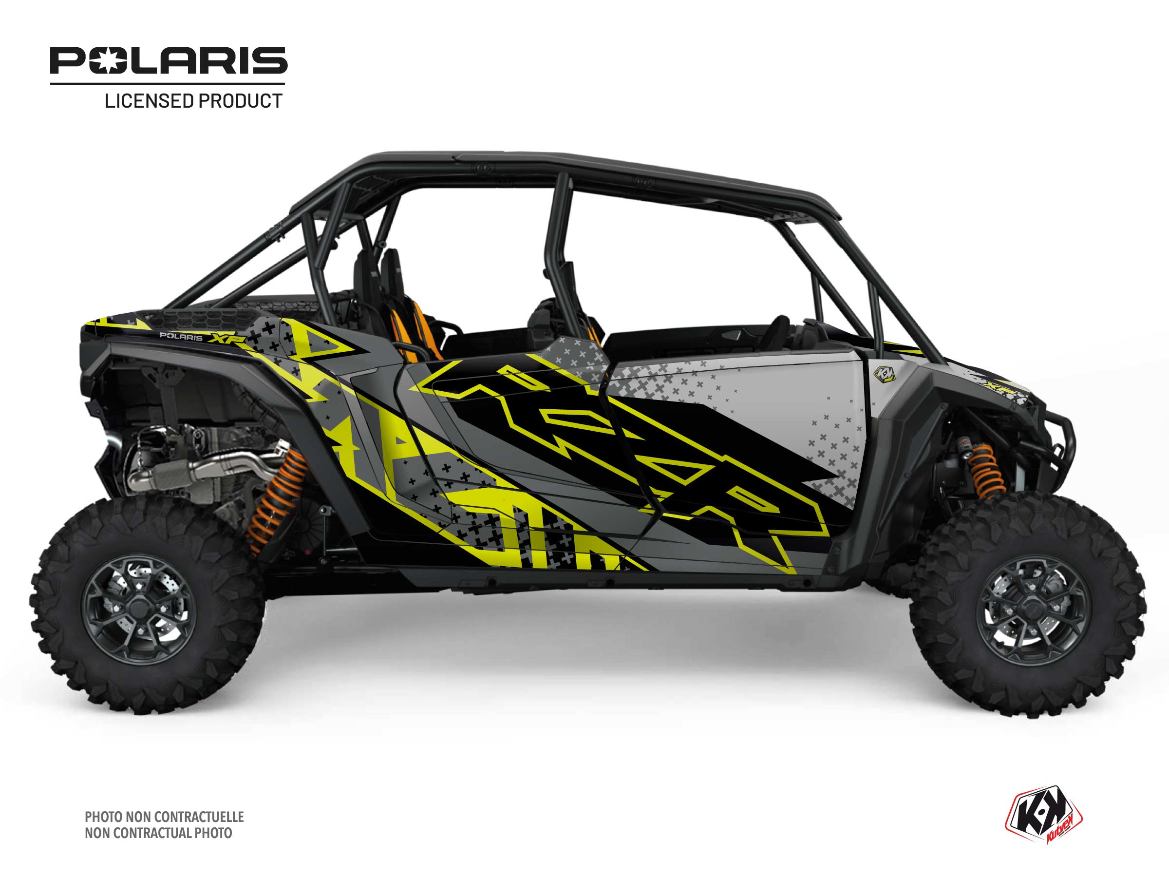 polaris utv stun  graphic kit green-neon