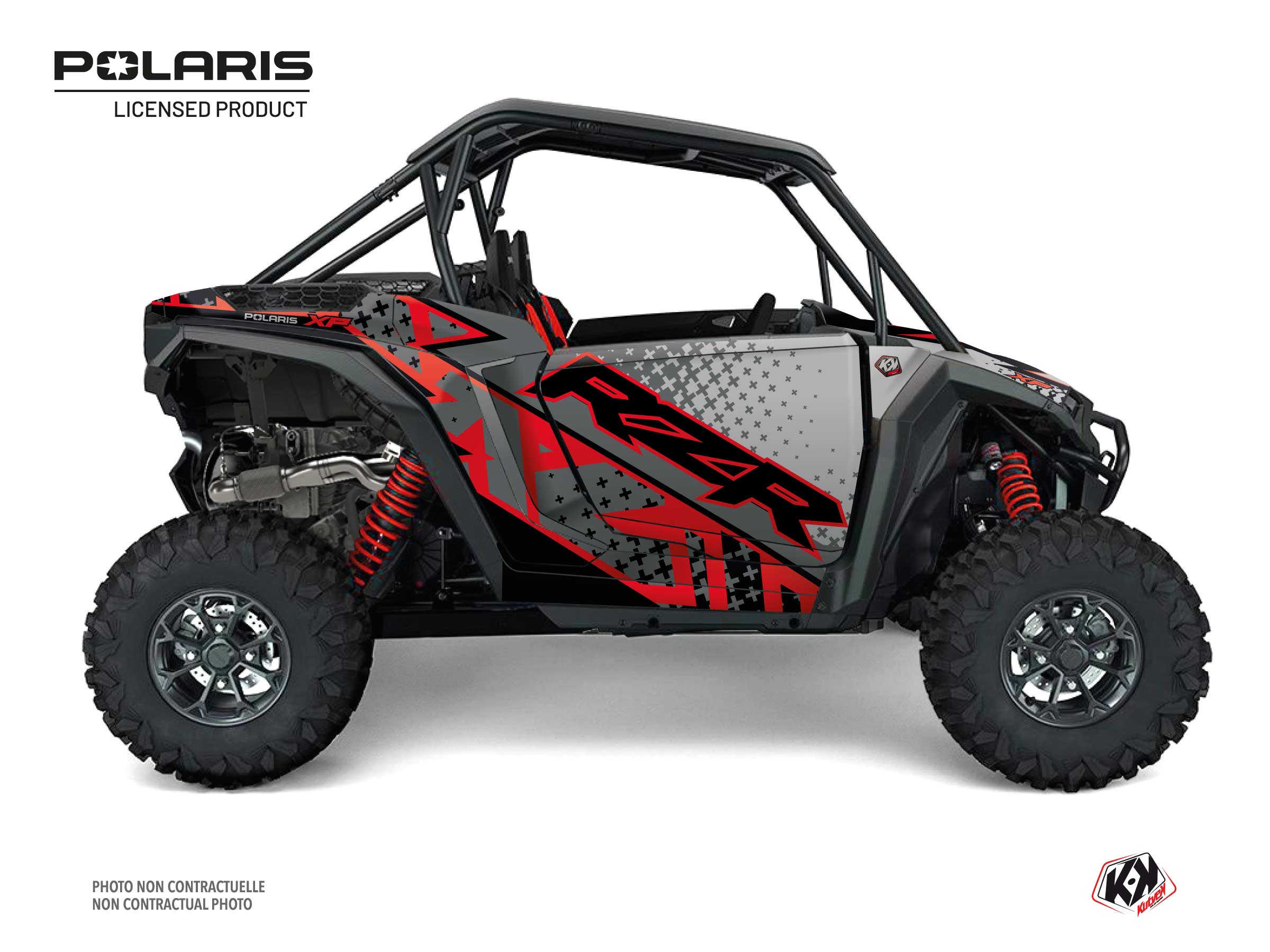 polaris utv stun  graphic kit red