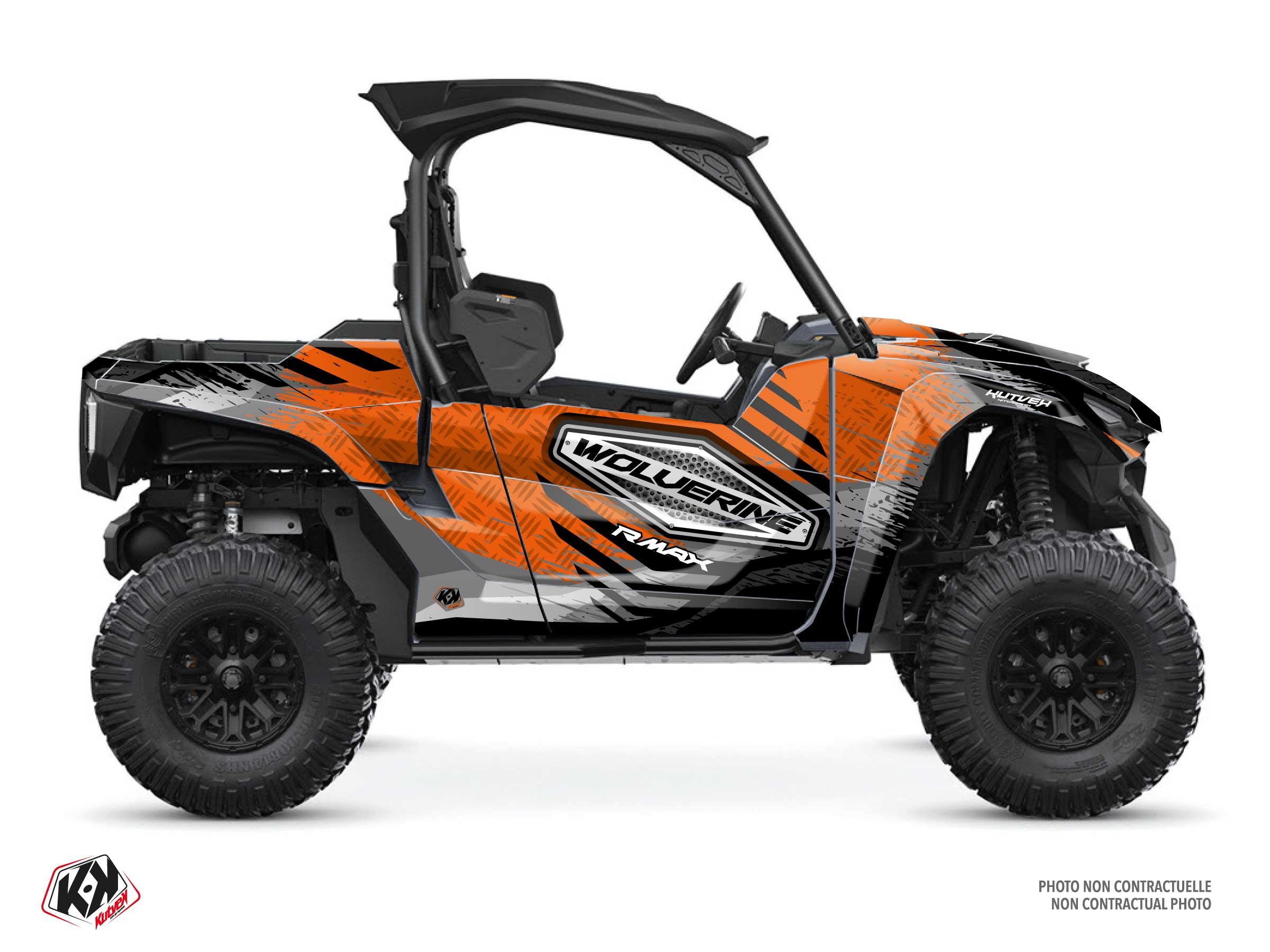 yamaha utv sturdy  graphic kit orange