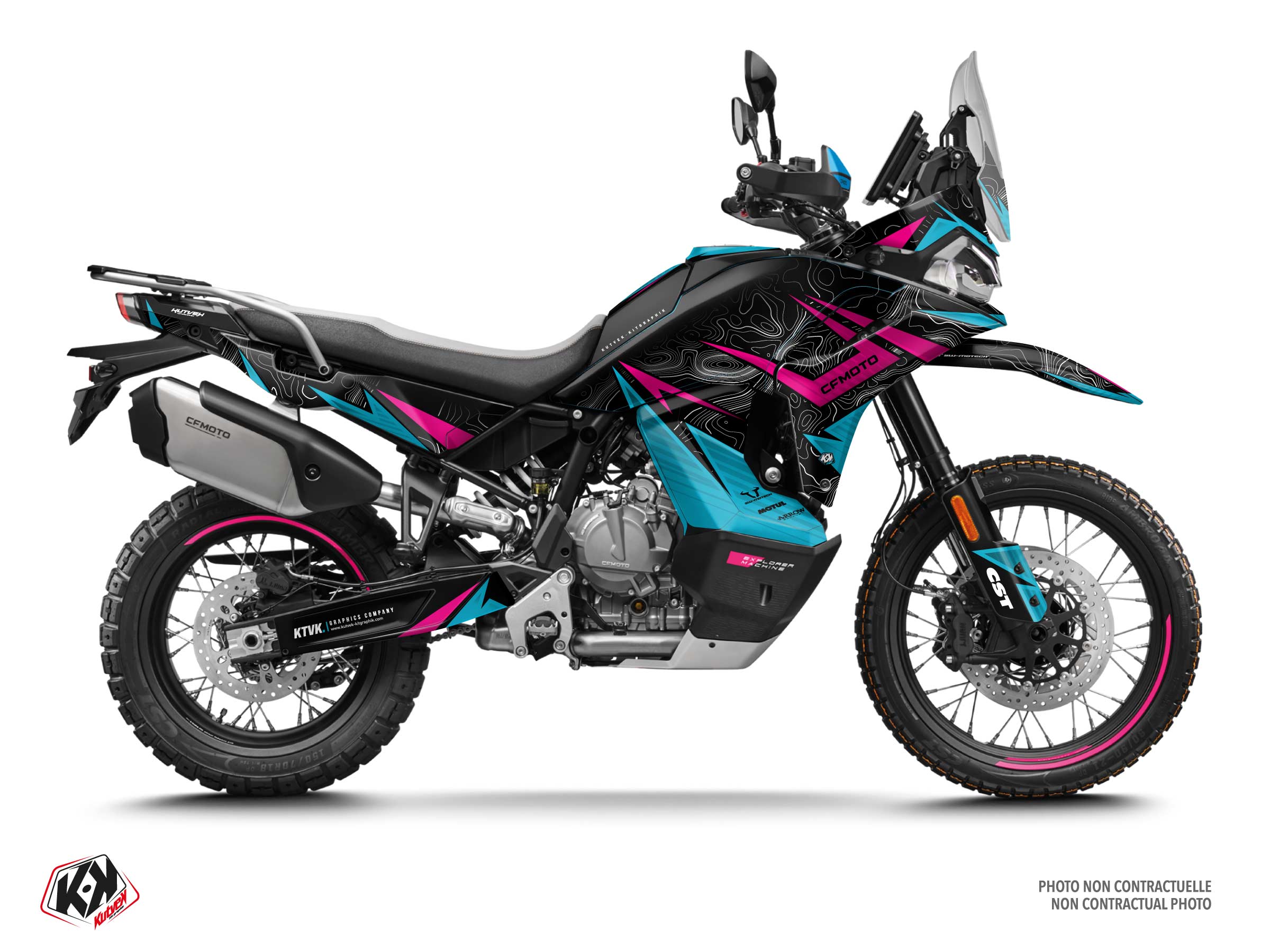 cf moto street bike summit  graphic kit blue