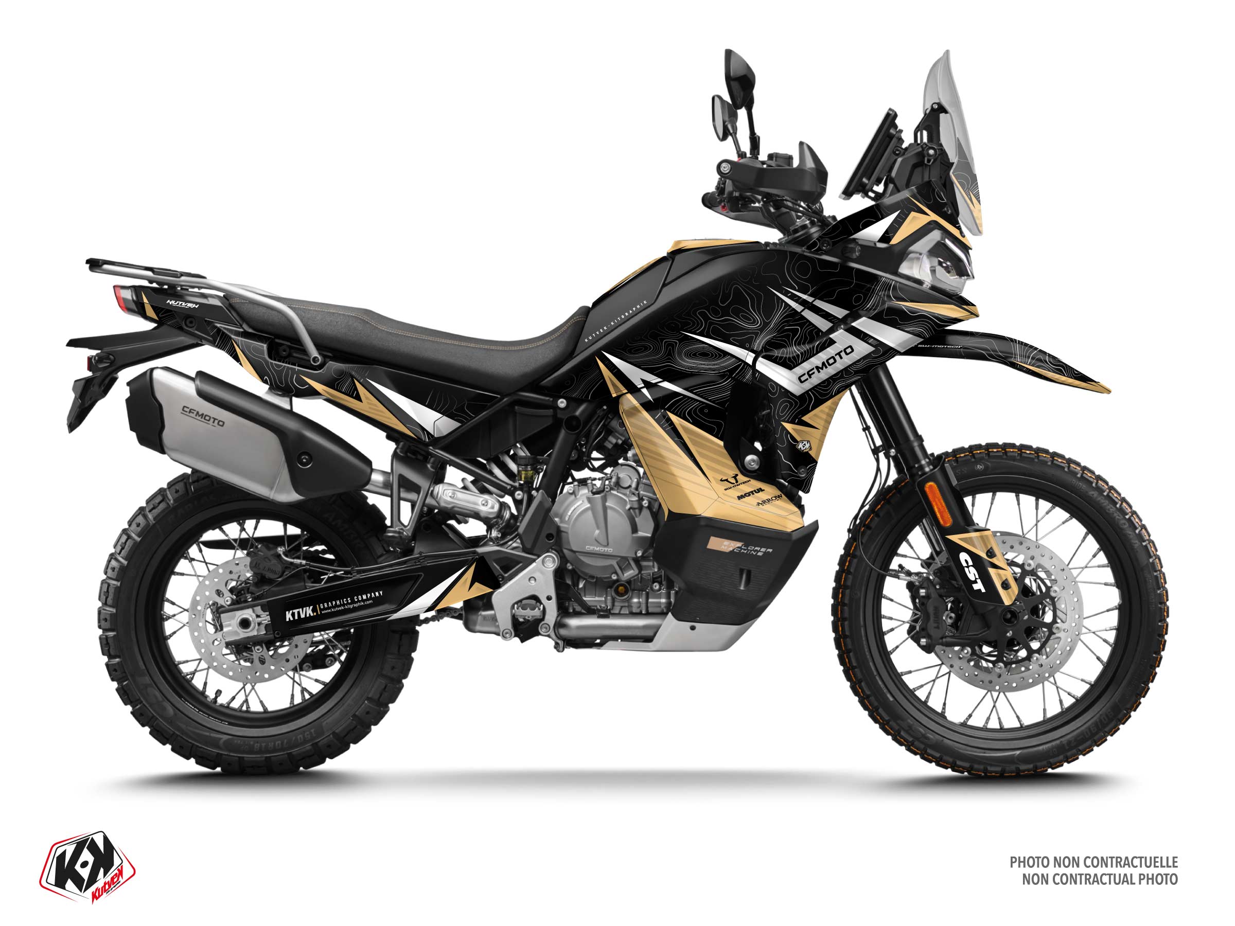 cf moto street bike summit  graphic kit sand
