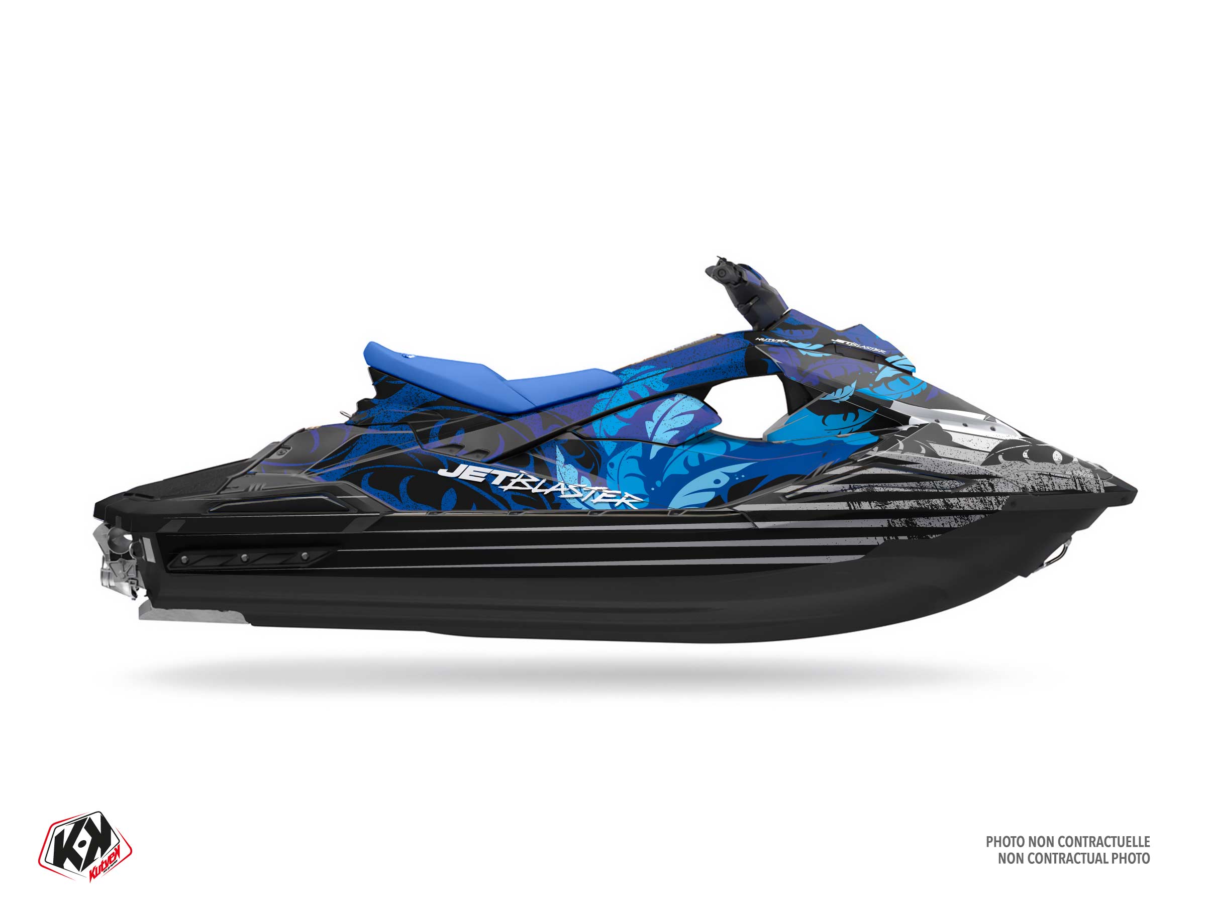 kit déco jet-ski yamaha sunset noir-bleu 