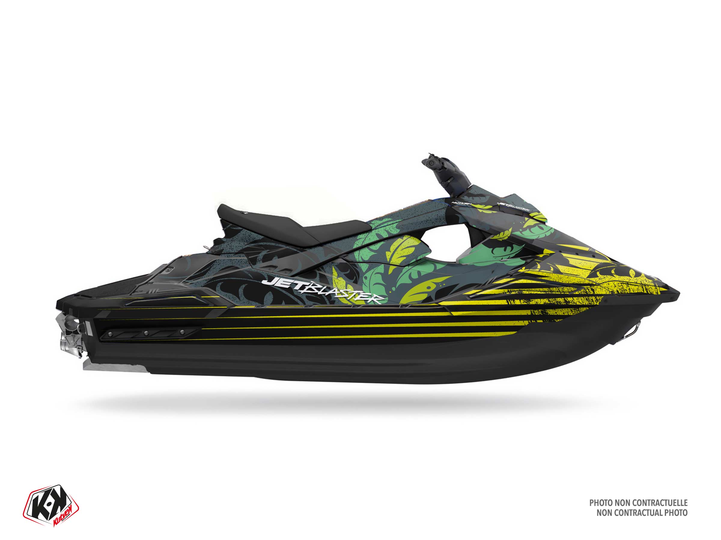 kit déco jet-ski yamaha sunset noir-vert 