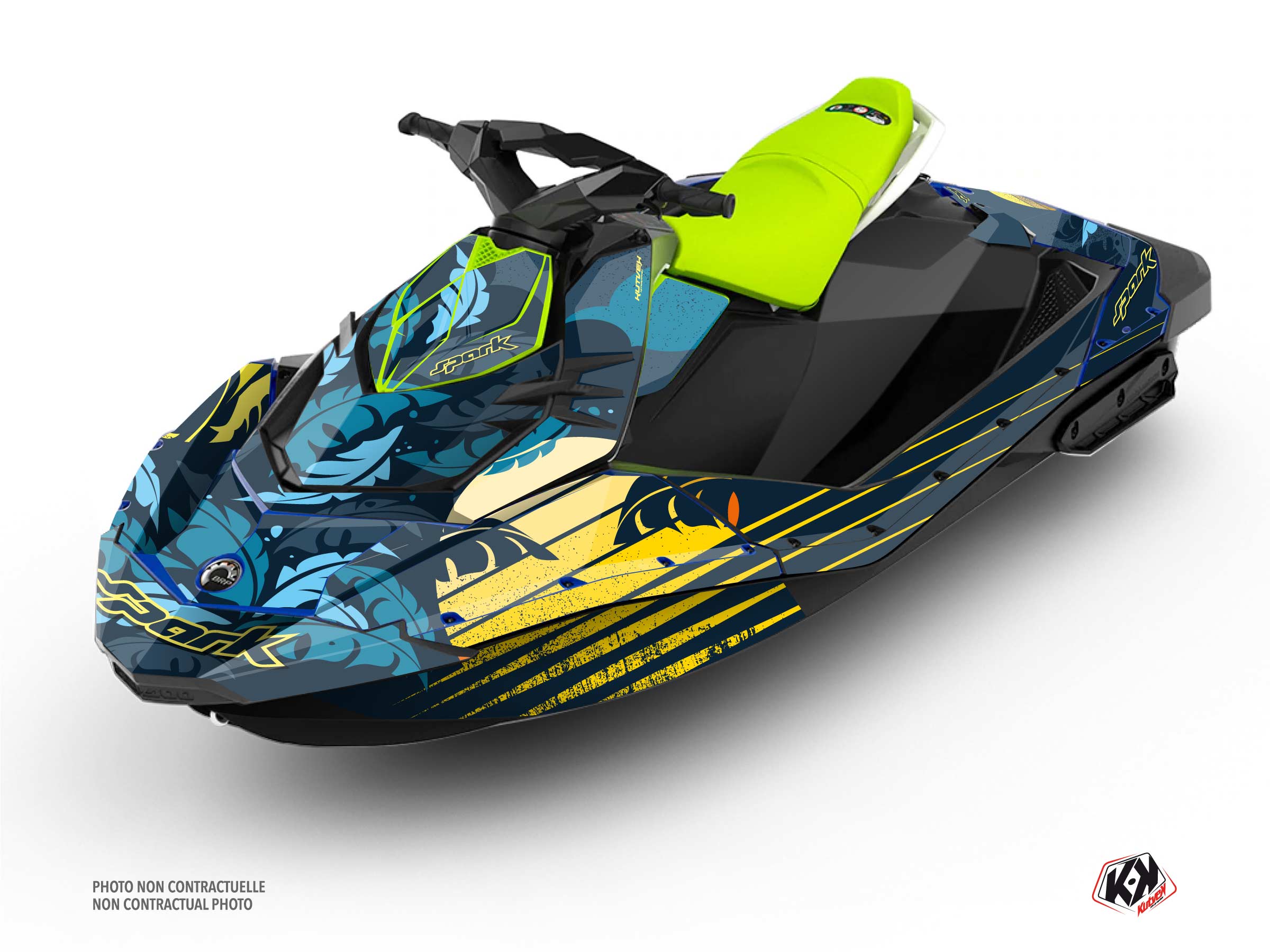 Kit Déco JetSki Sunset Seadoo Spark Bleu Kutvek