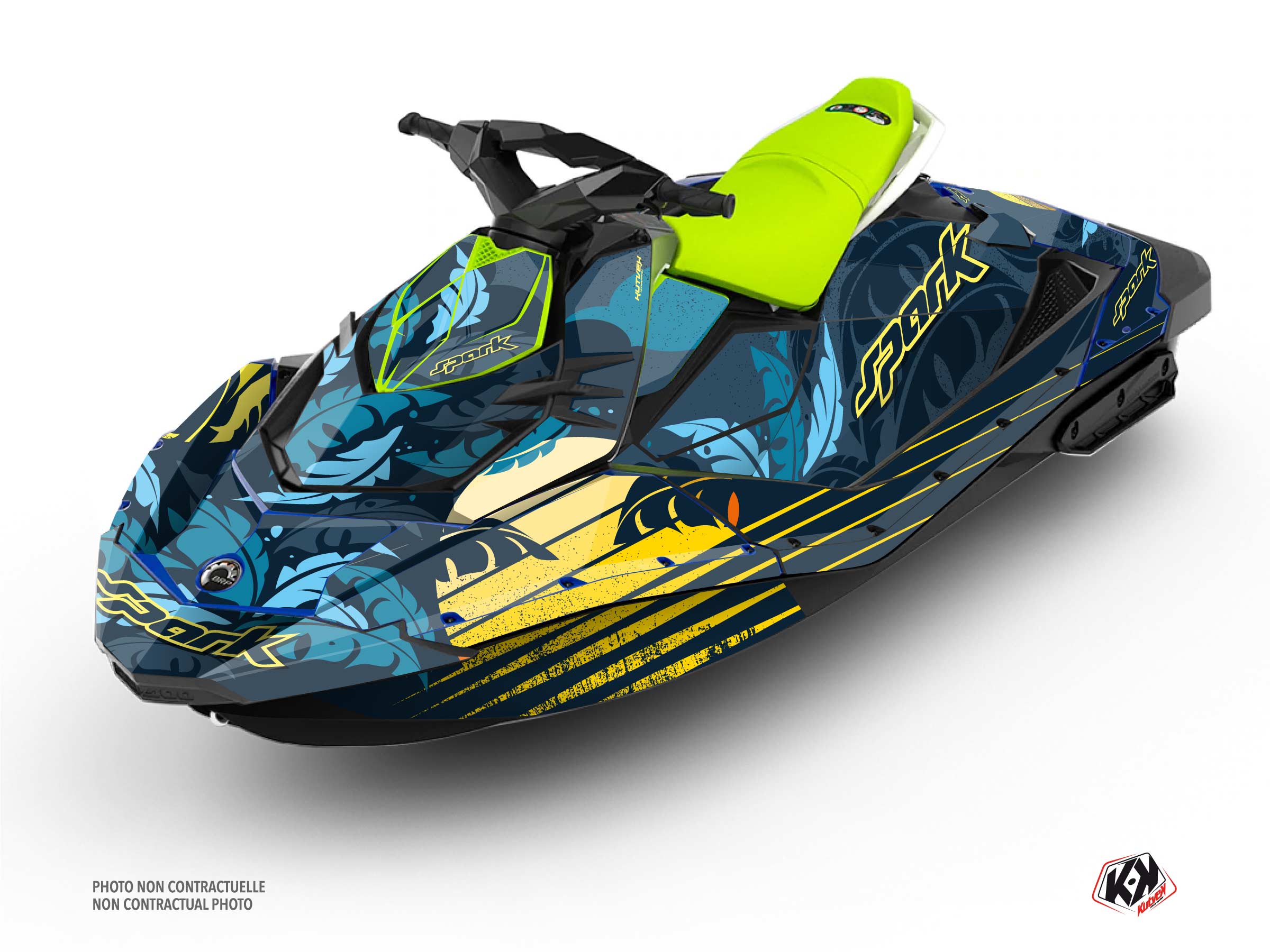kit déco jet-ski seadoo sunset bleu 