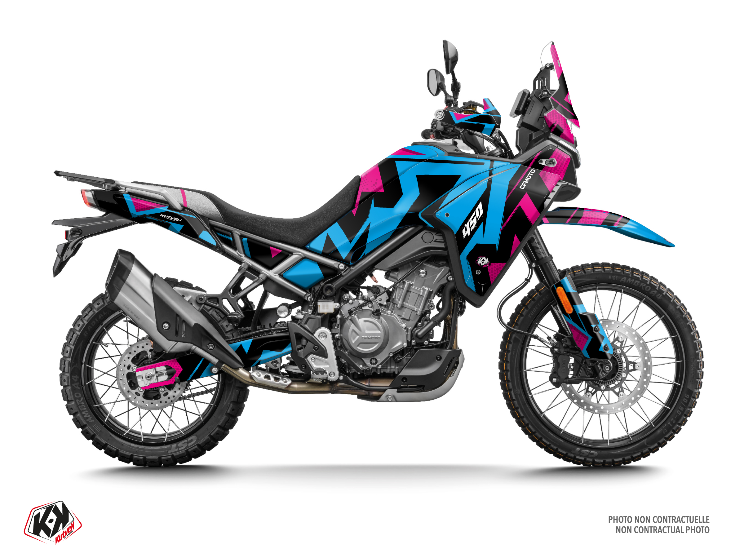 cf moto street bike surge  graphic kit blue