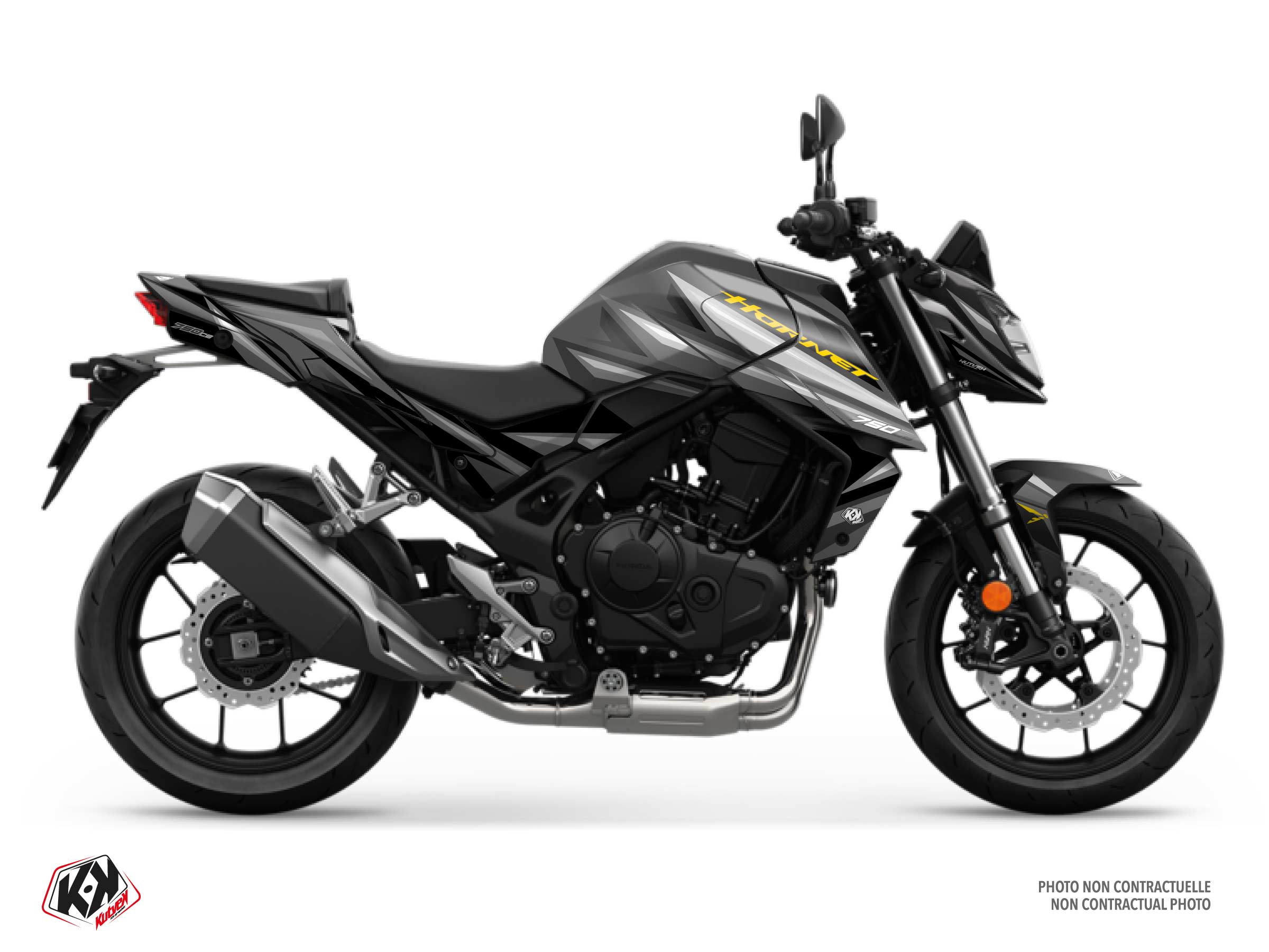 honda street bike sword  graphic kit grey