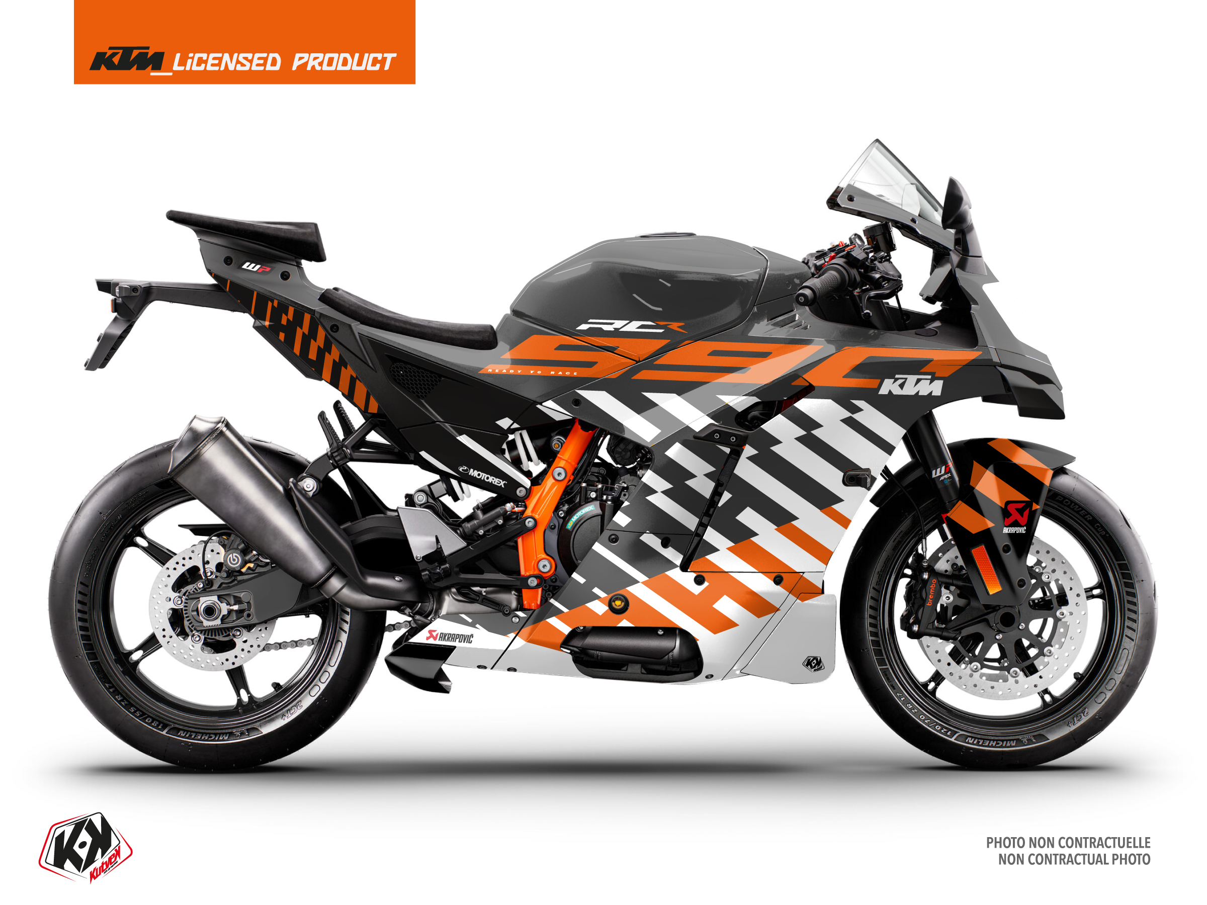 ktm street bike tackle  graphic kit black