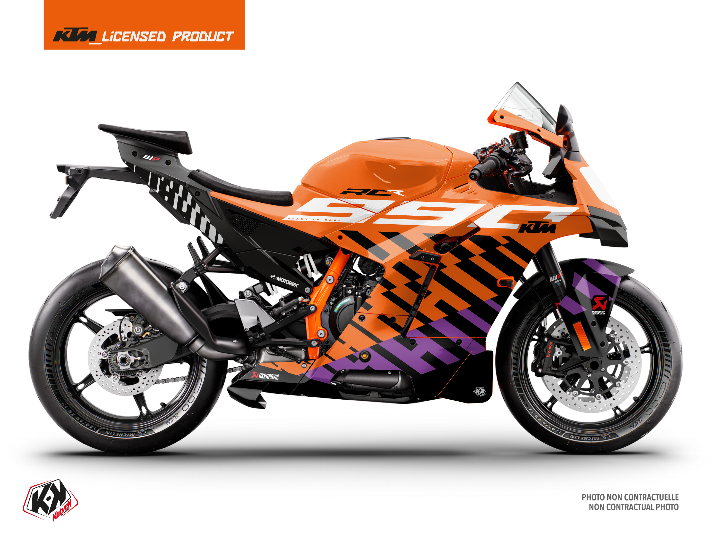 ktm street bike tackle  graphic kit orange