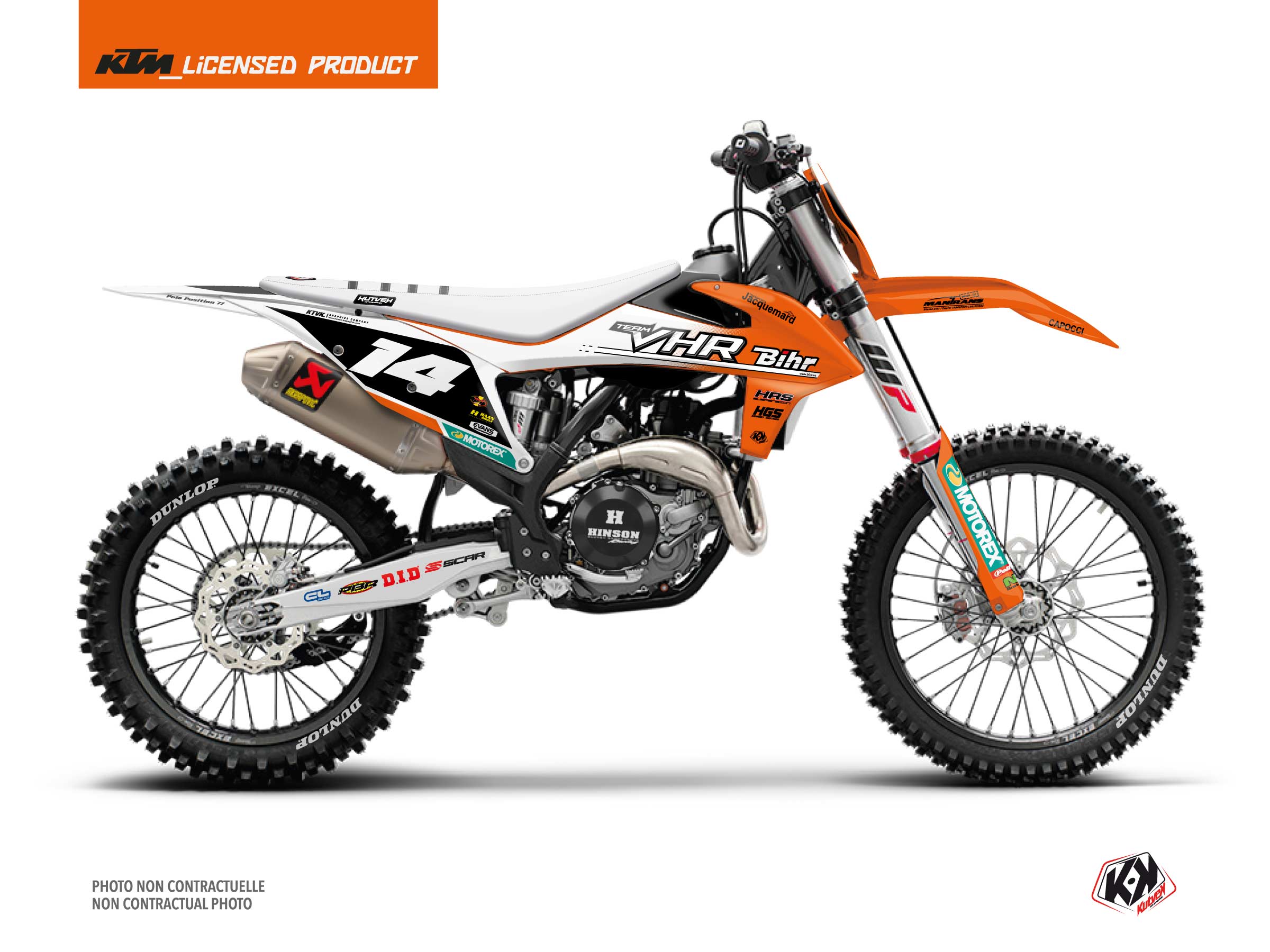 ktm dirt bike replica team vhr k22  graphic kit black