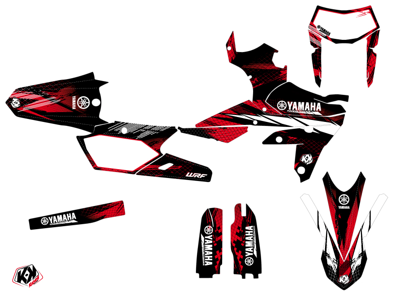 Yamaha 450 WRF Dirt Bike Techno Graphic Kit Red