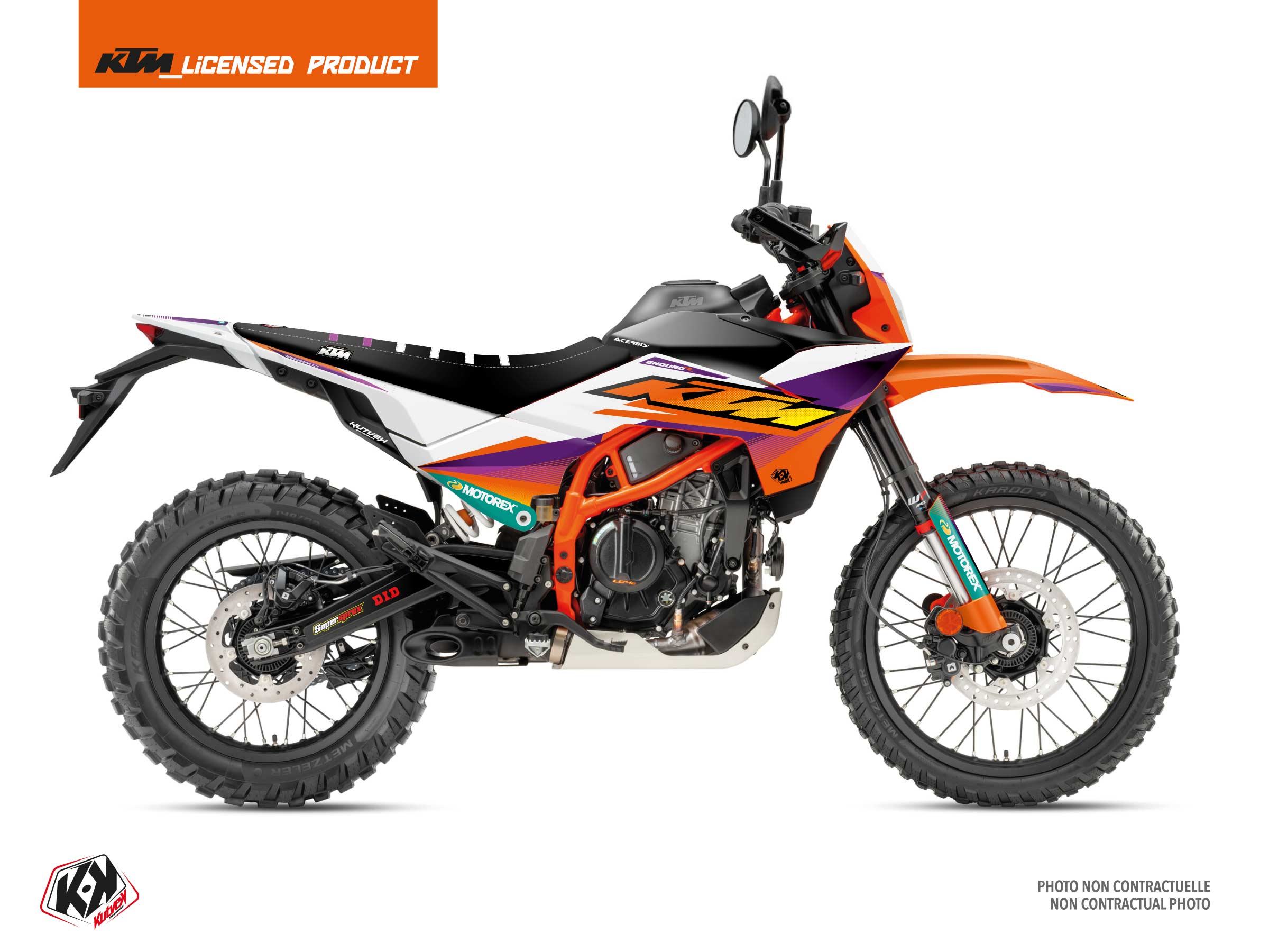 kit déco moto ktm tehemix blanc-orange 