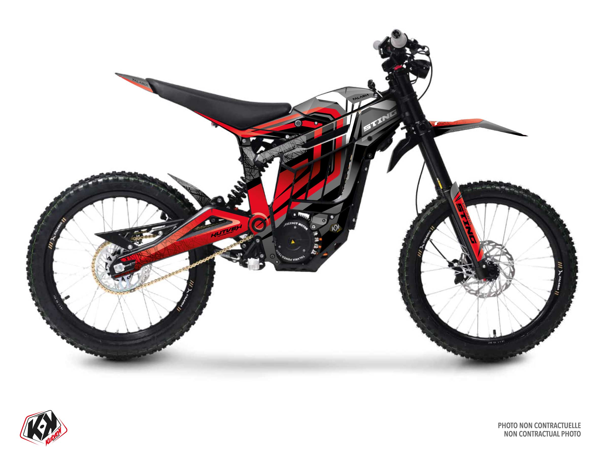 talaria dirt bike thunder  graphic kit red