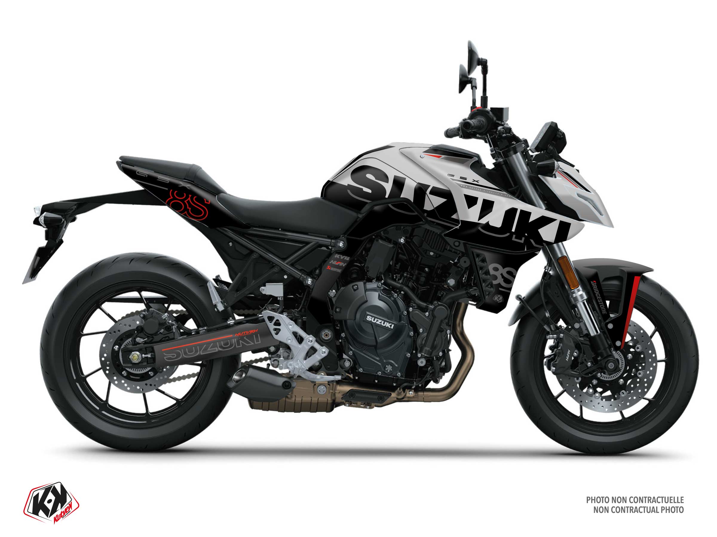 suzuki street bike titan  graphic kit grey