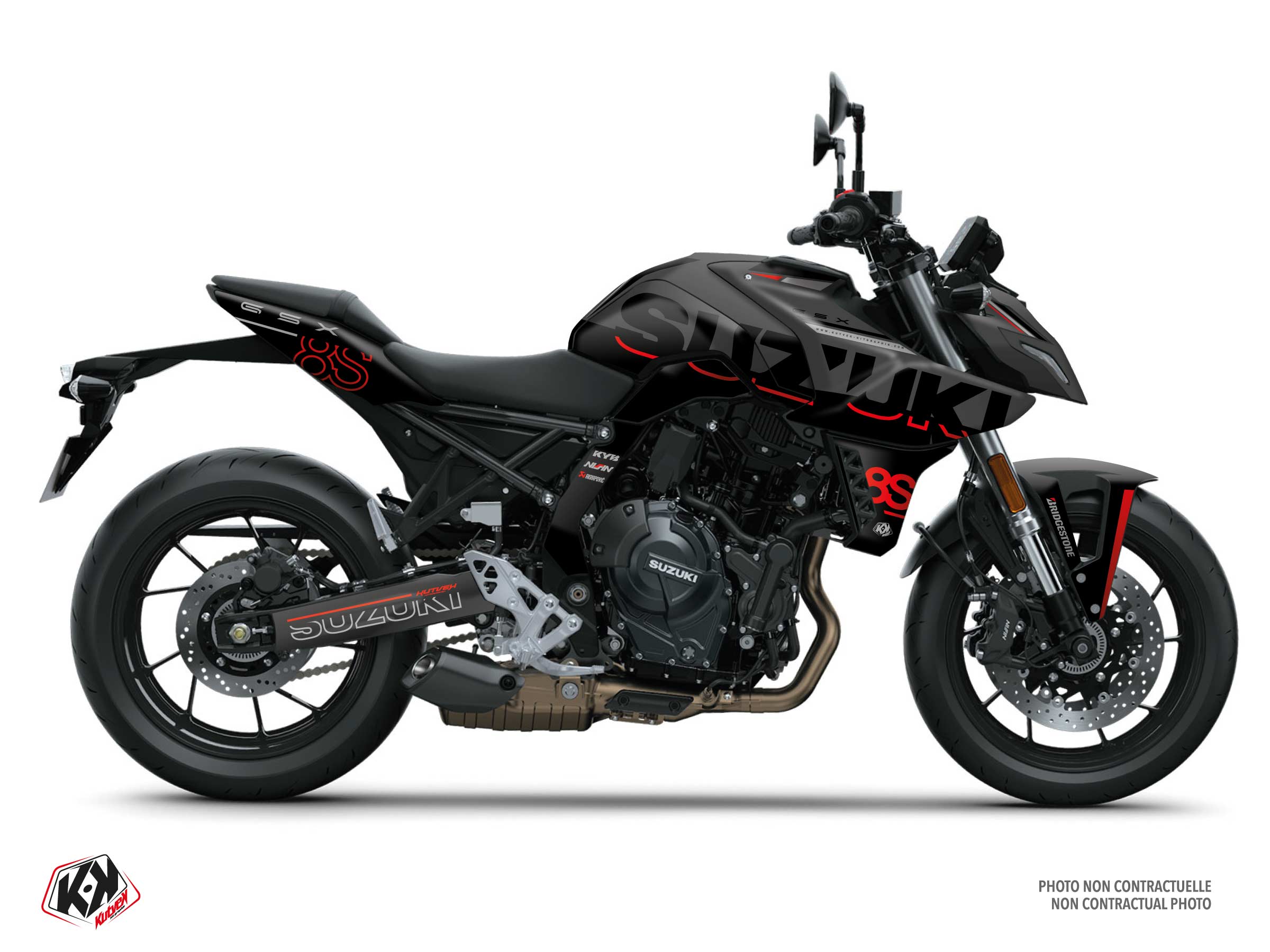 suzuki street bike titan  graphic kit black