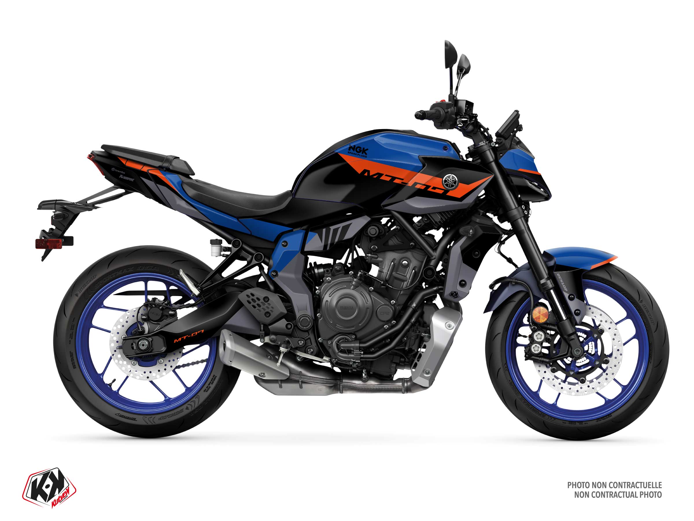 yamaha street bike torque  graphic kit blue