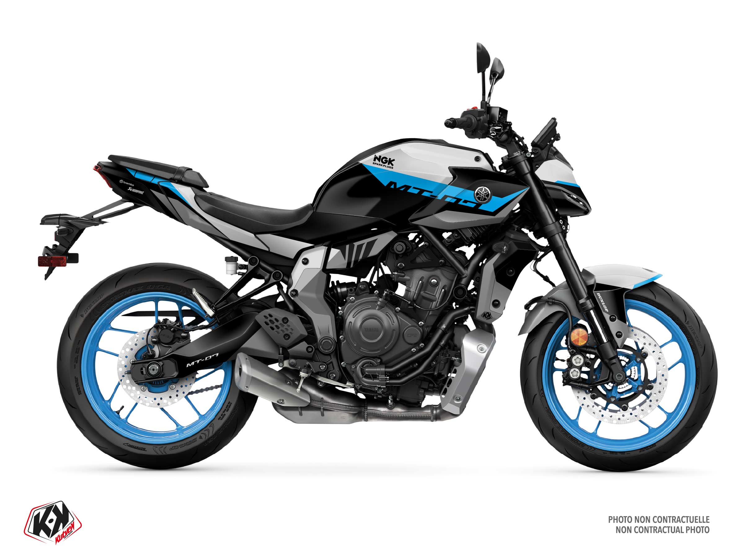 yamaha street bike torque  graphic kit grey