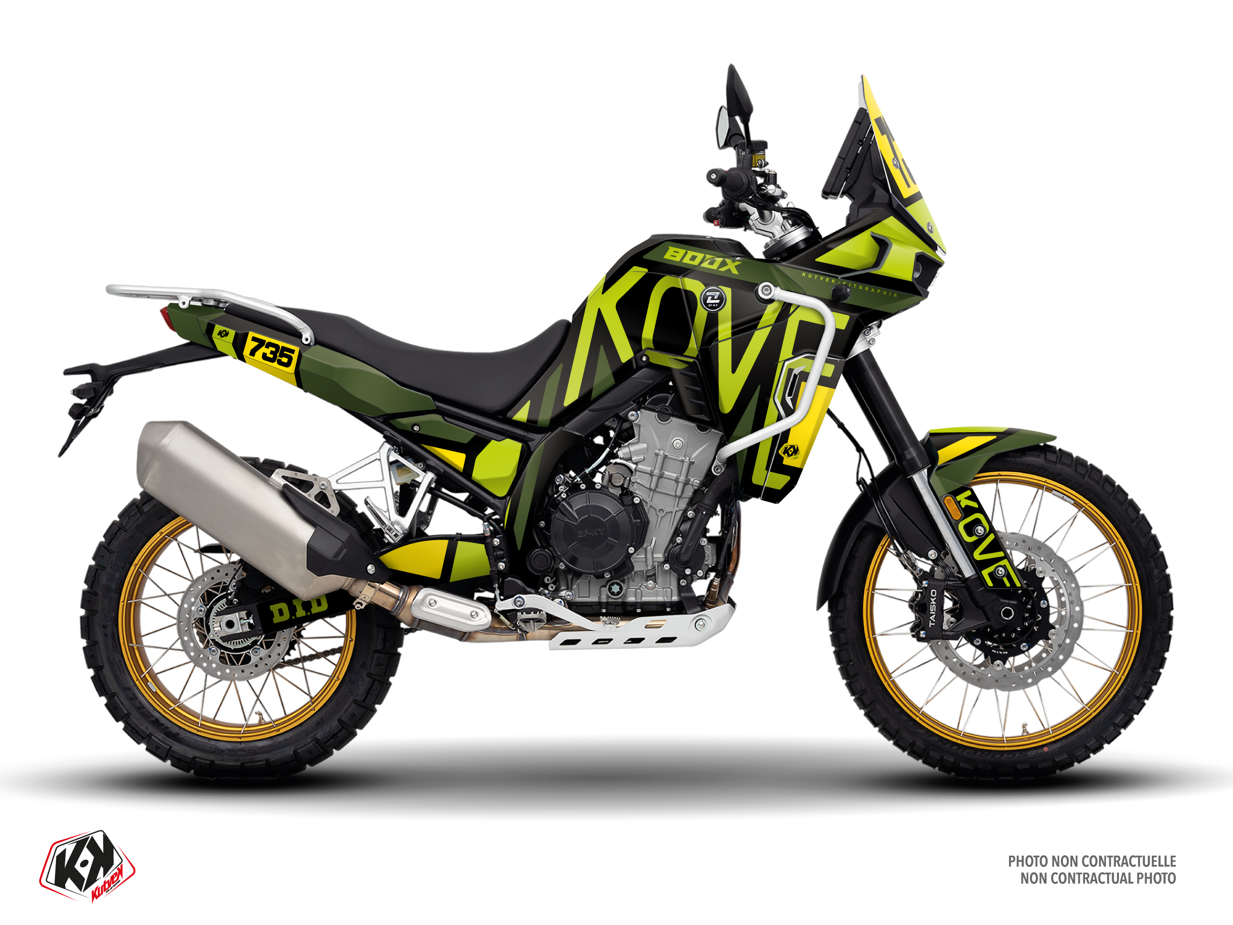 kit déco moto kove totem vert 