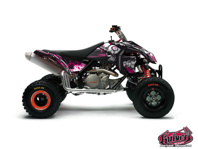 ktm atv trash  graphic kit black-pink
