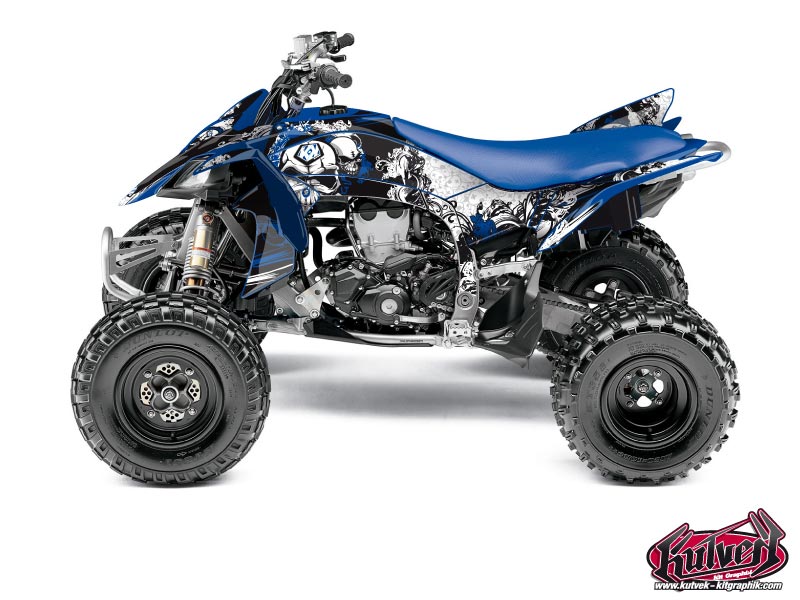 kit déco quad yamaha trash noir-bleu 